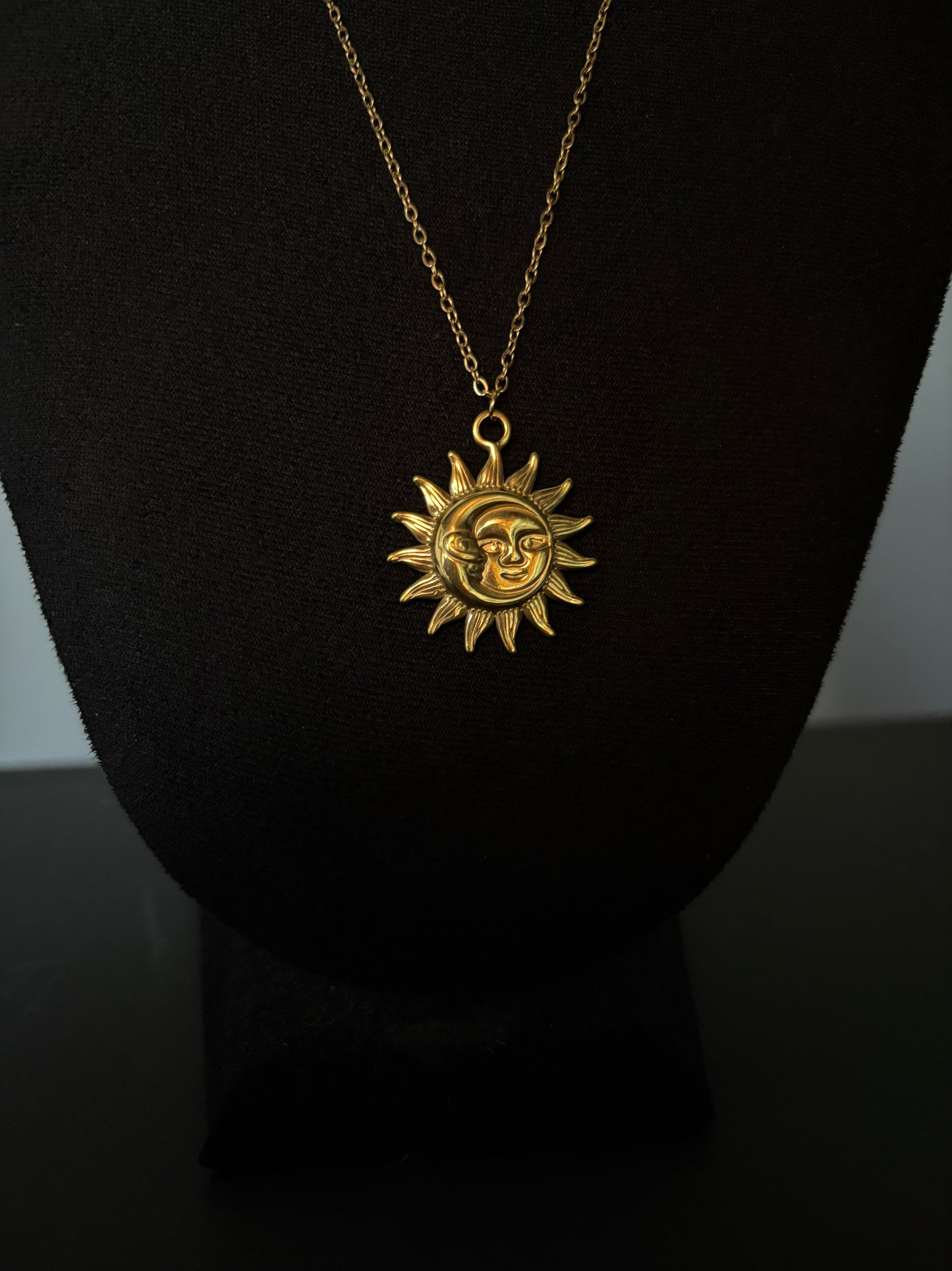 Lange ketting Sun & moon - Goud