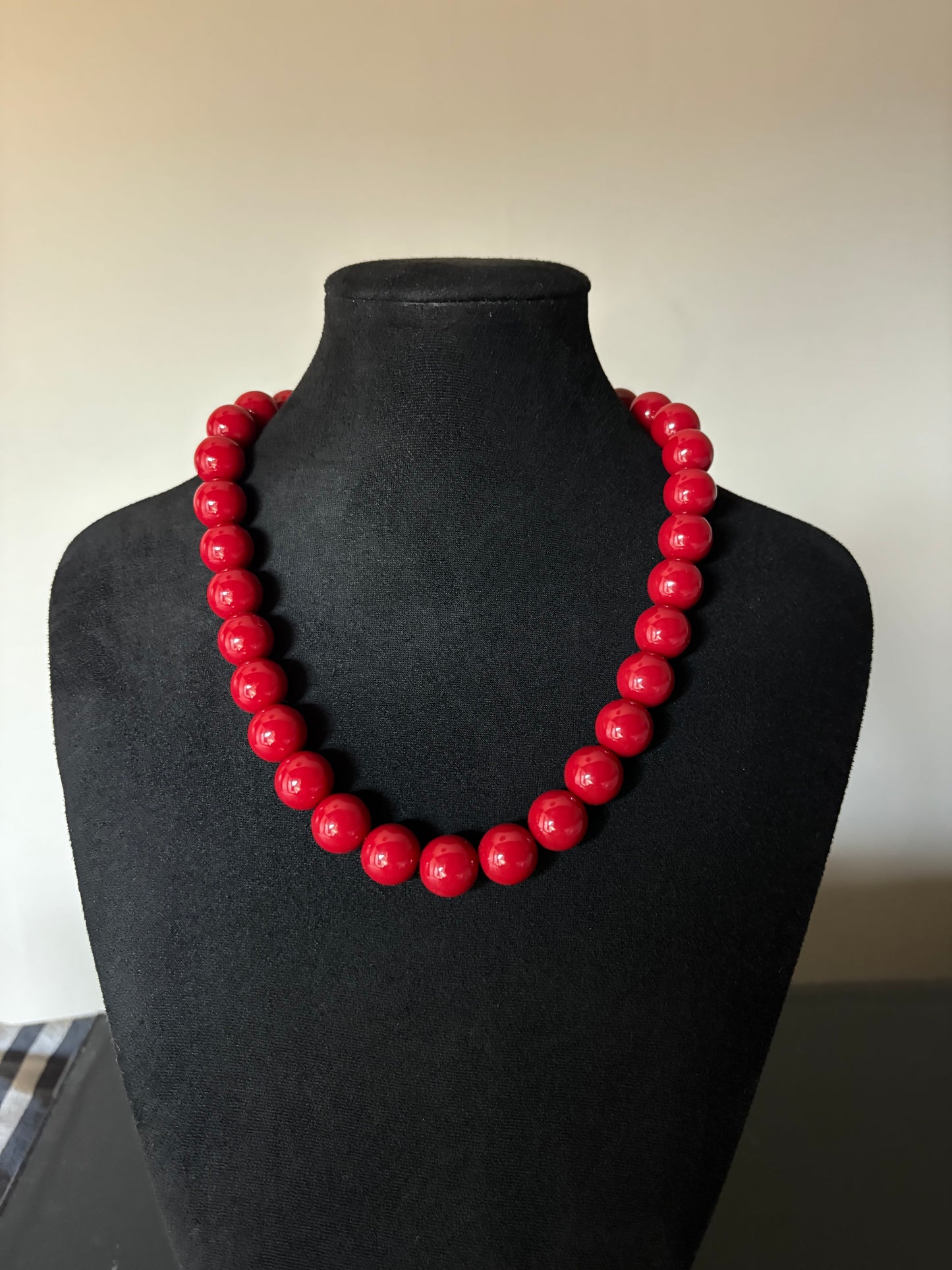 Kralenketting Wine red