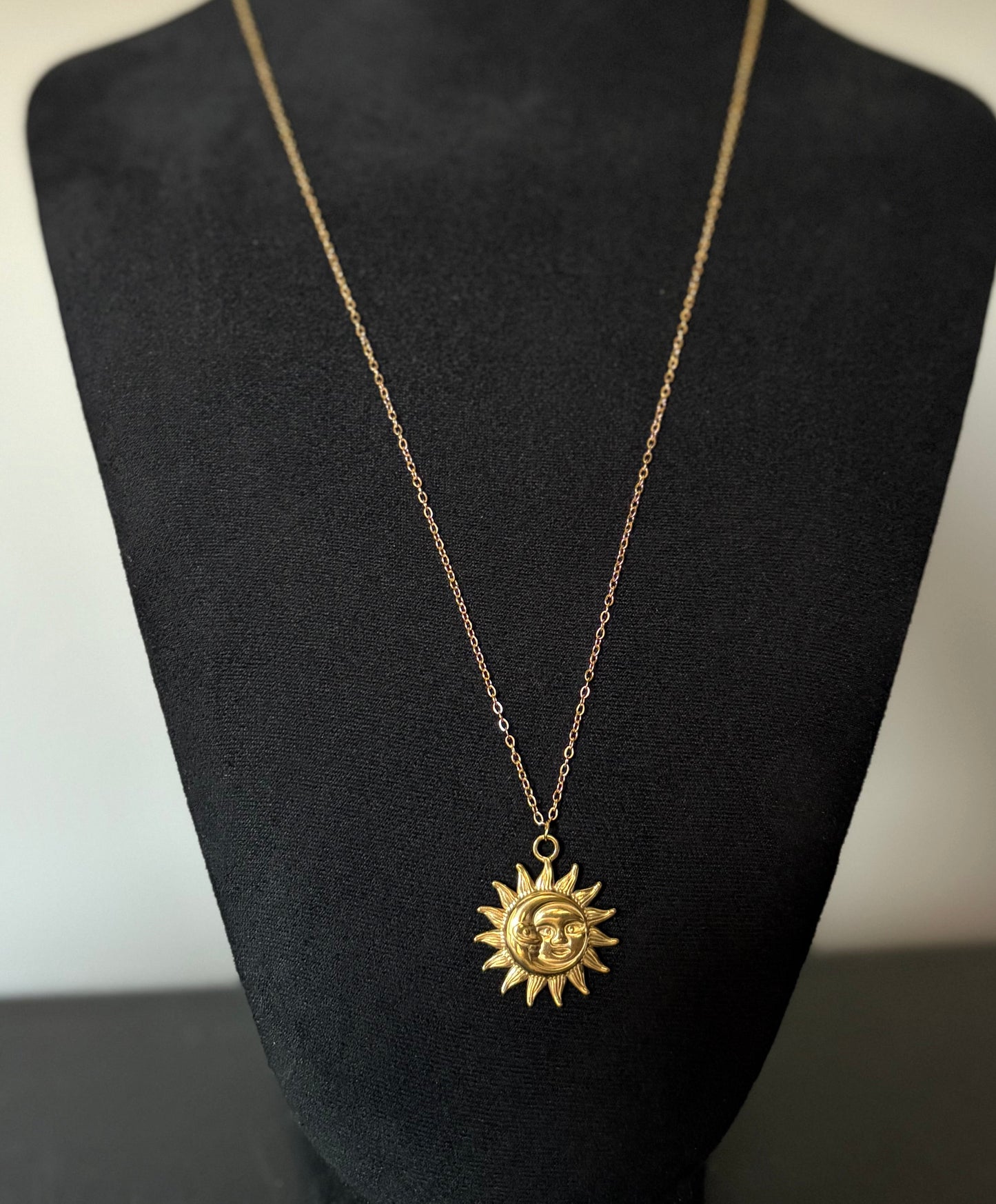 Lange ketting Sun & moon - Goud