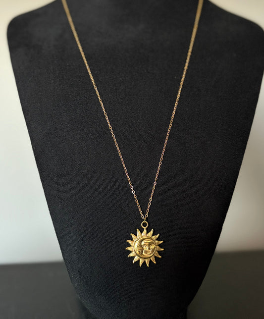 Lange ketting Sun & moon - Goud