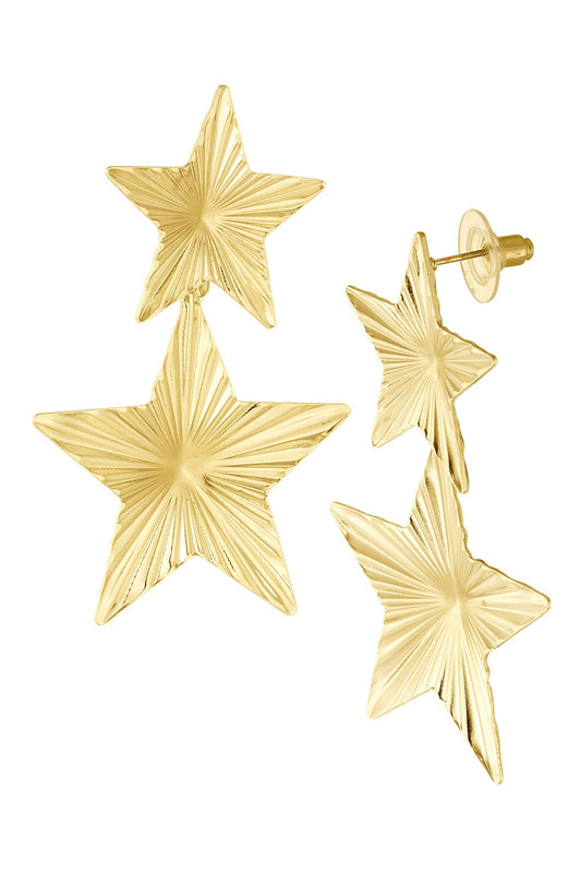 Oorbellen Statement star - Goud