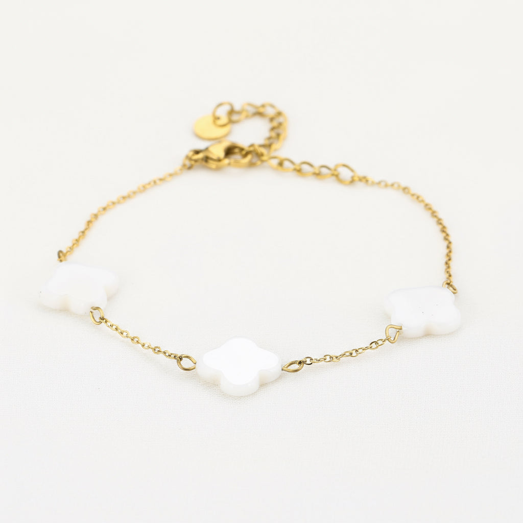 Armband Parel klavers - Goud