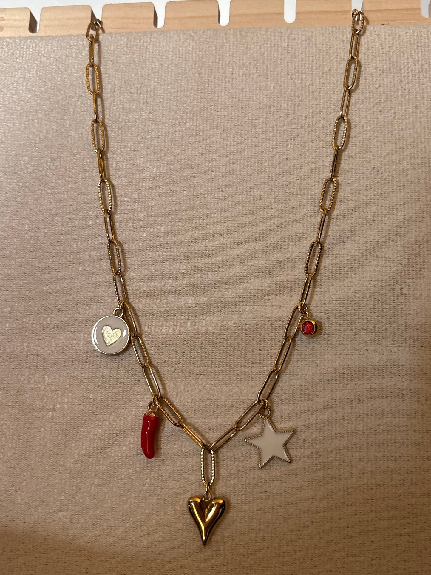 Paperclip ketting Structuur - Goud