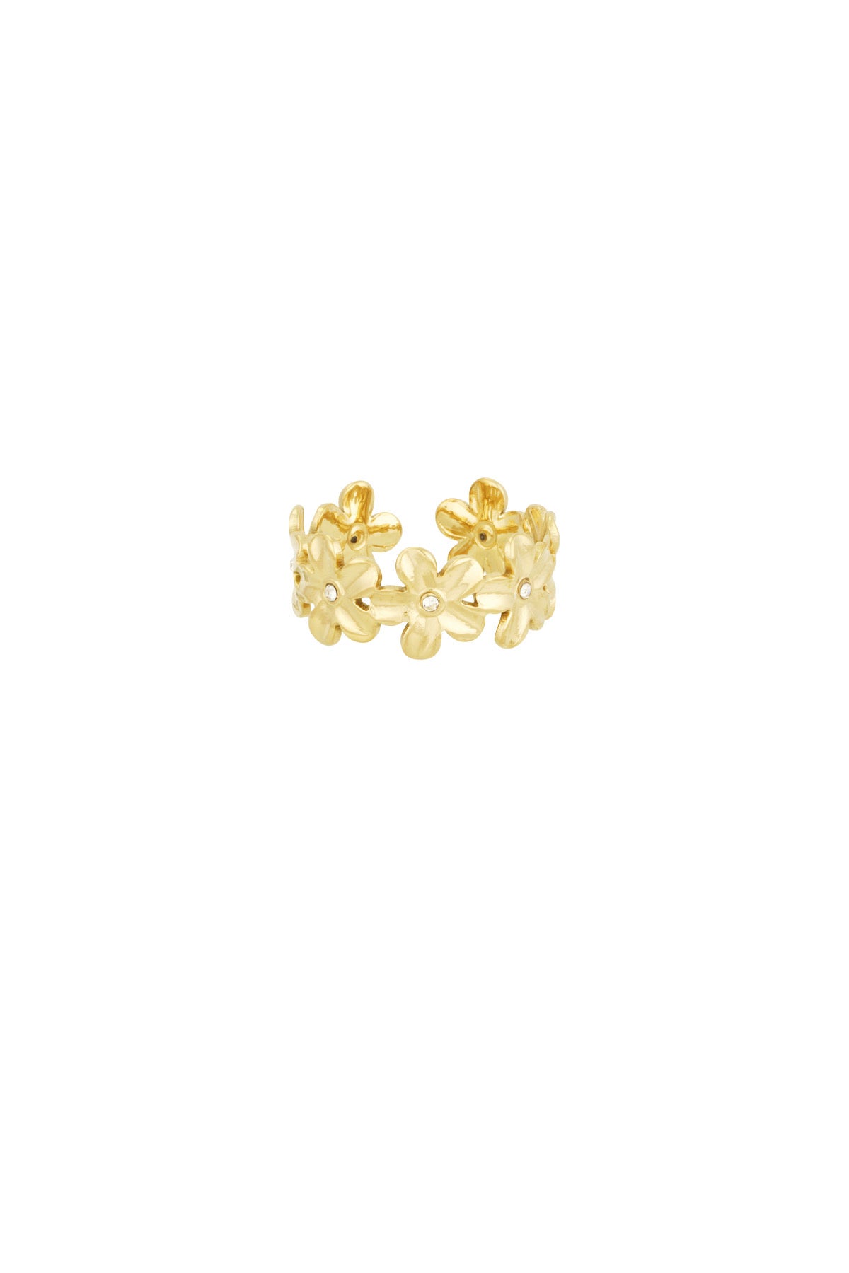 Ring Infinite flowers - Goud