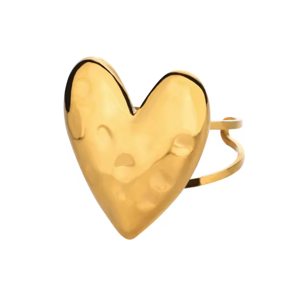 Ring Big Heart - Goud