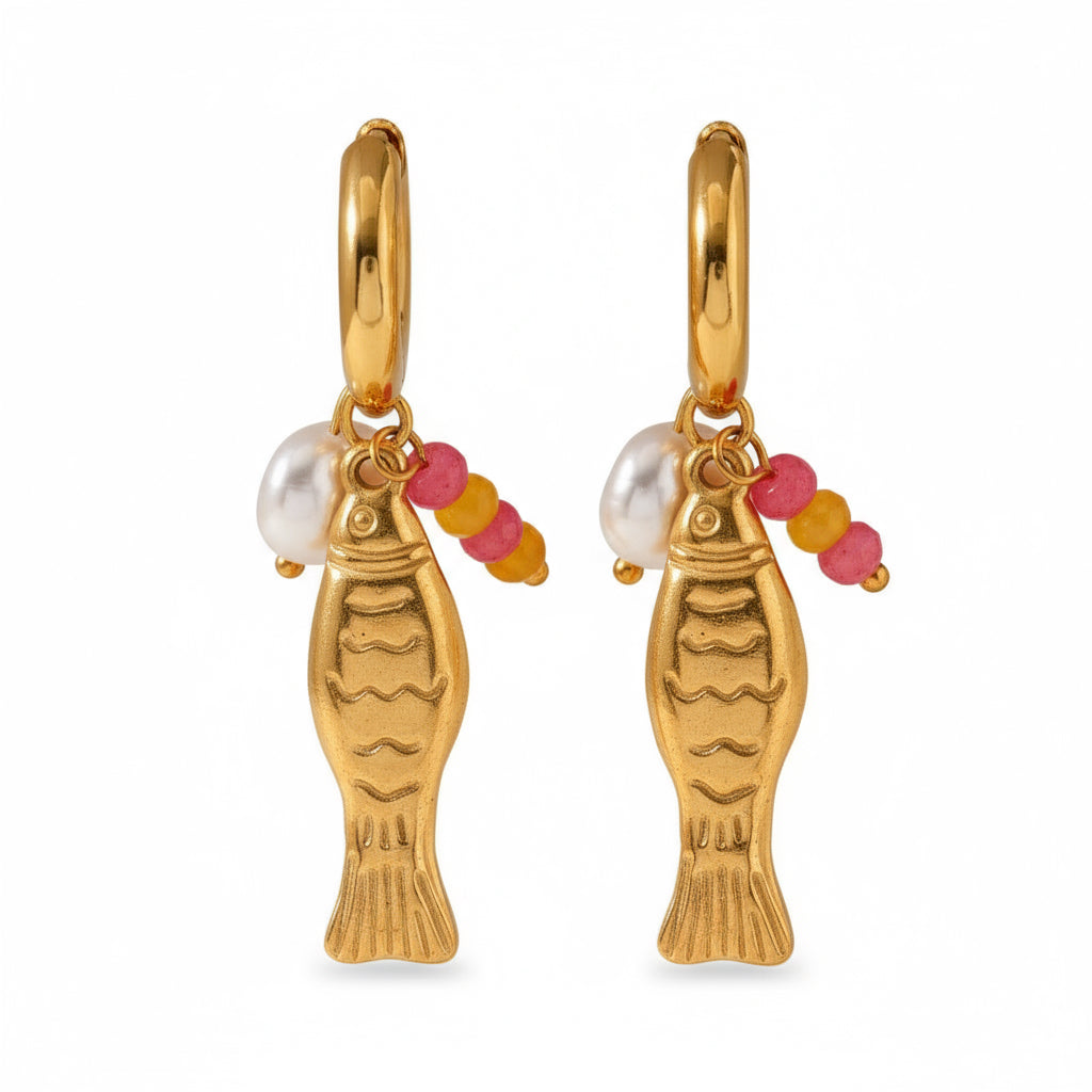 Oorbellen Fishy - Goud