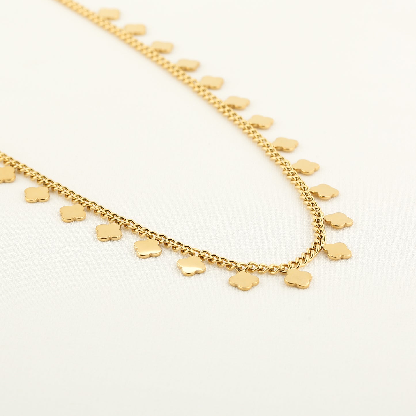 Ketting Klavertjes - Goud