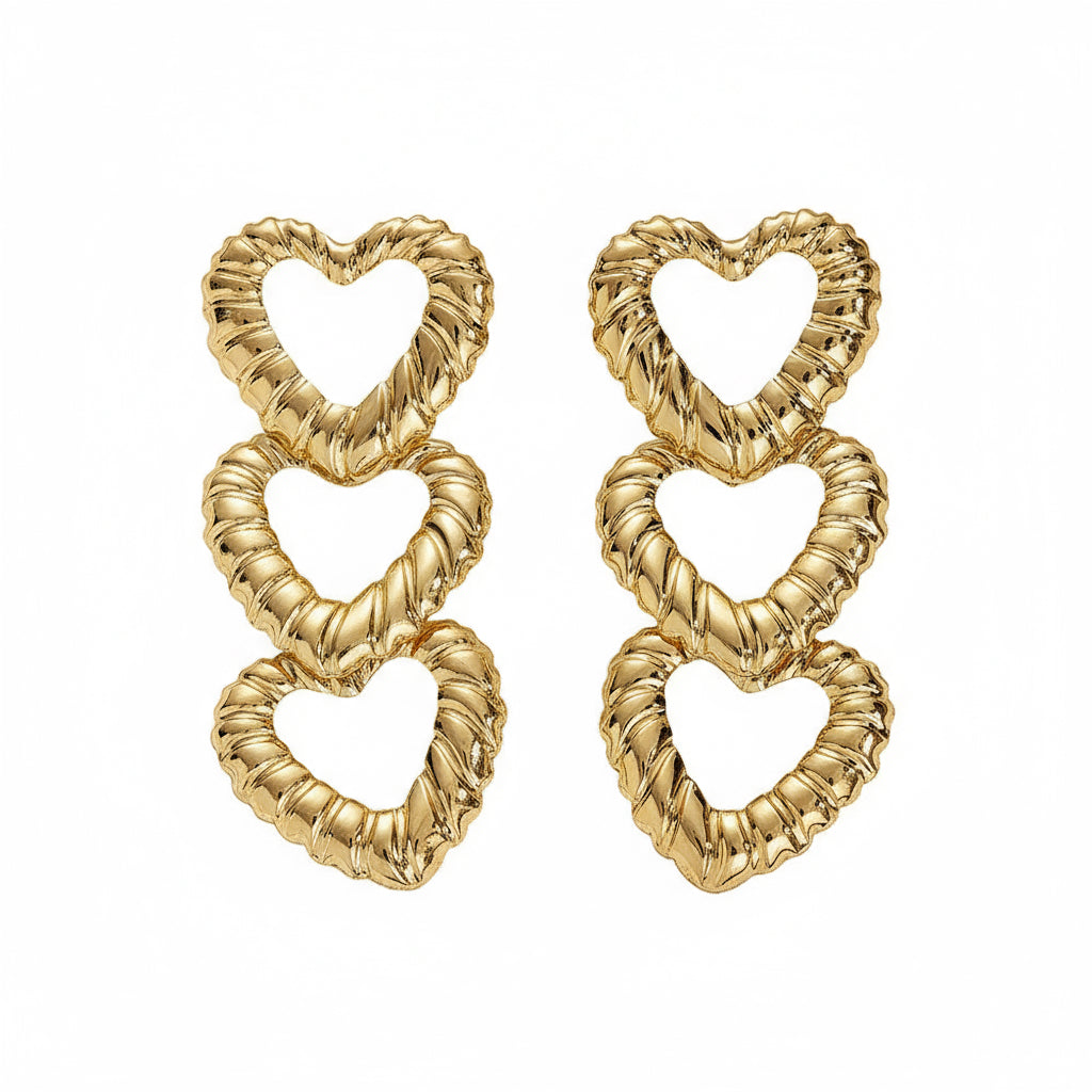 Oorbellen Statement Love - Goud