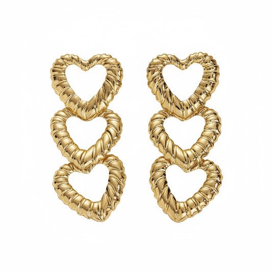 Oorbellen Statement Love - Goud