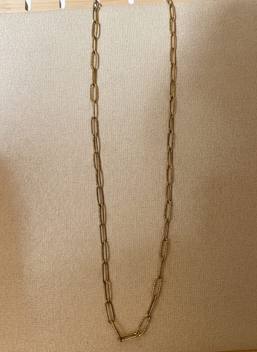 Paperclip ketting Structuur - Goud