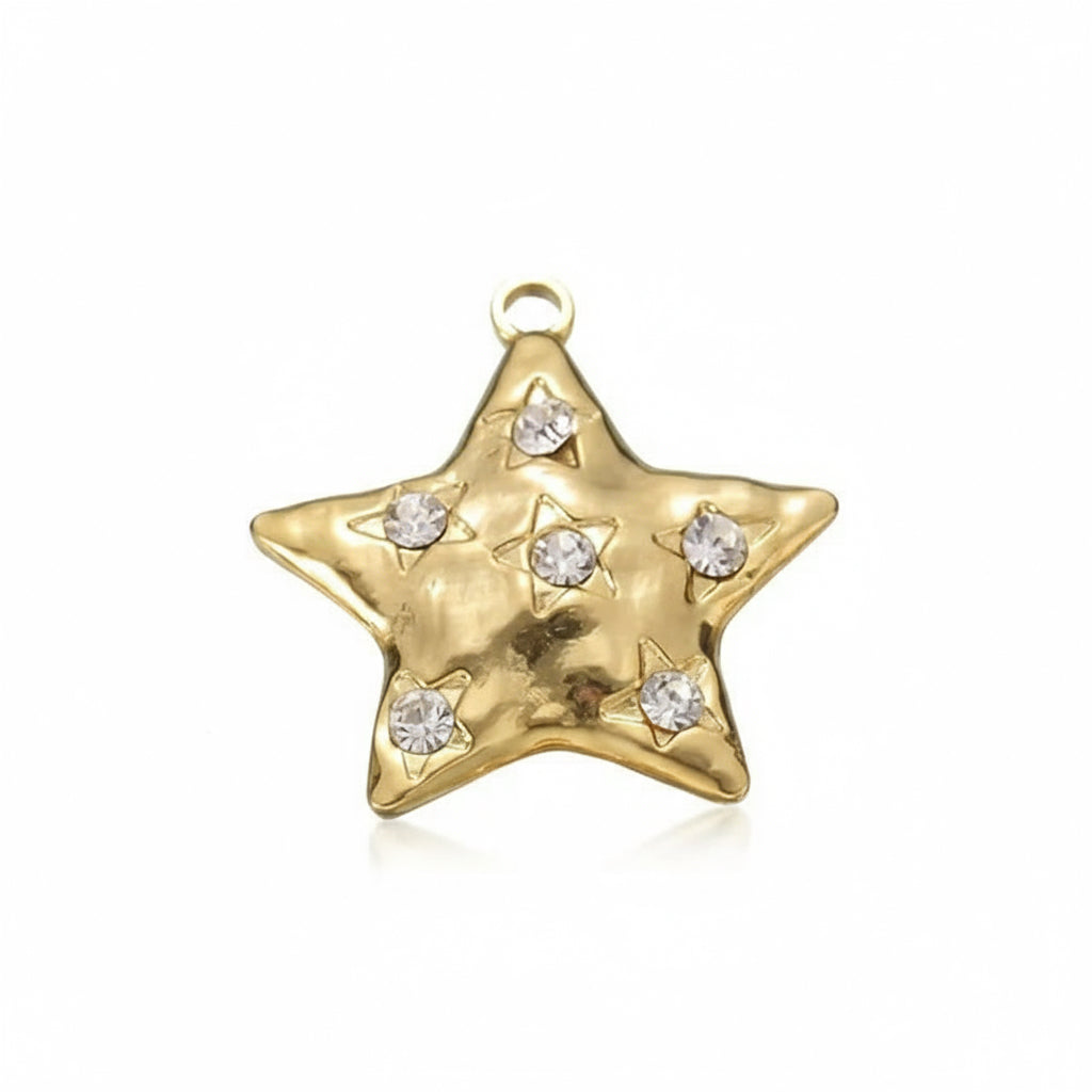 Ster met strass - Stainless steel