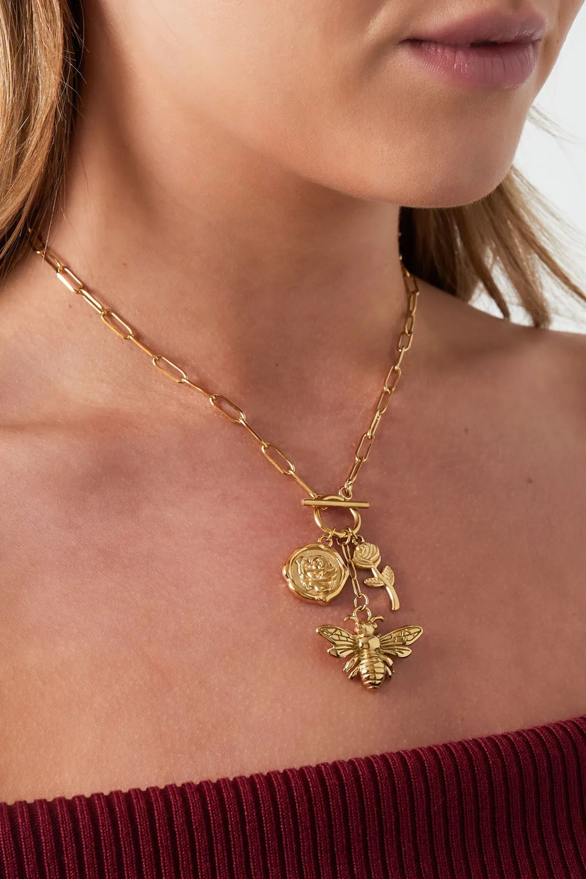 Bee blossom ketting