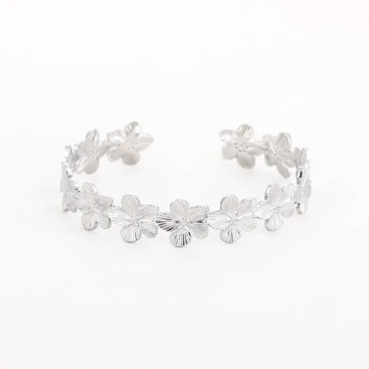 Bangle armband Bloom - Zilver