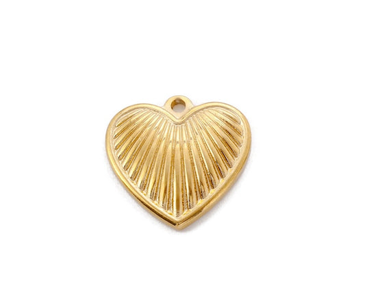 Bedel Hartje geribbeld - Stainless steel