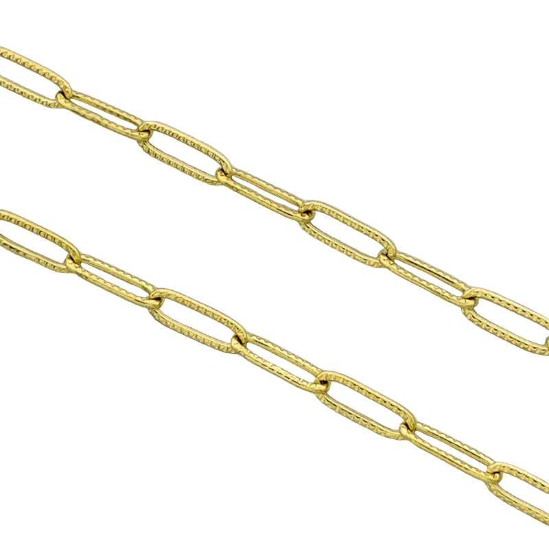 Paperclip ketting Structuur - Goud