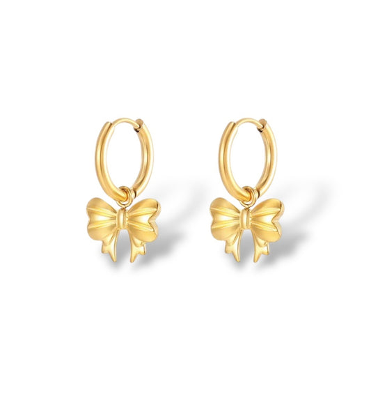 Oorbellen Bowtiful - Goud